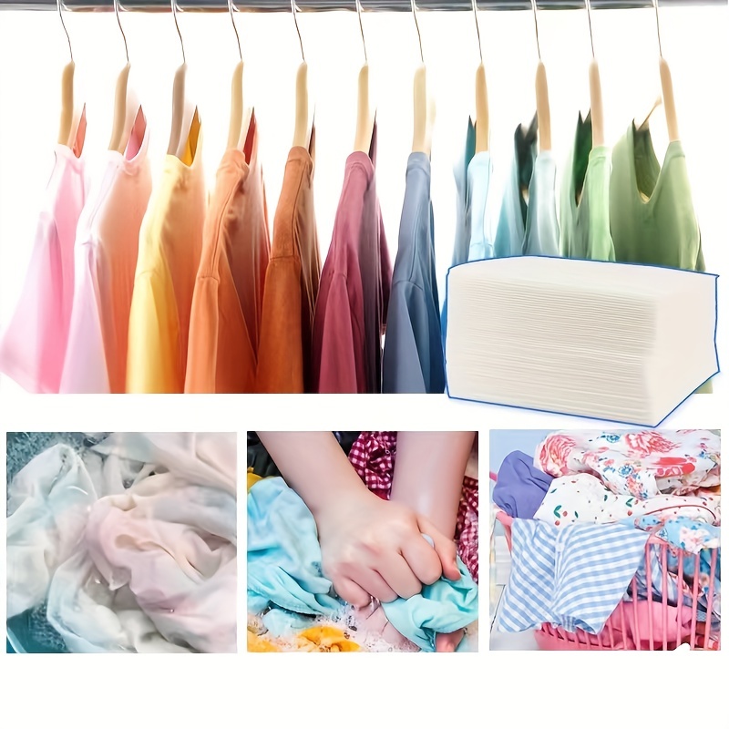100Pcs Washing Machine Color-absorbing Sheet Mixed Wash Fade Anti-staining  Color-absorbing Cloth Anti-cross-dye Laundry Sheet