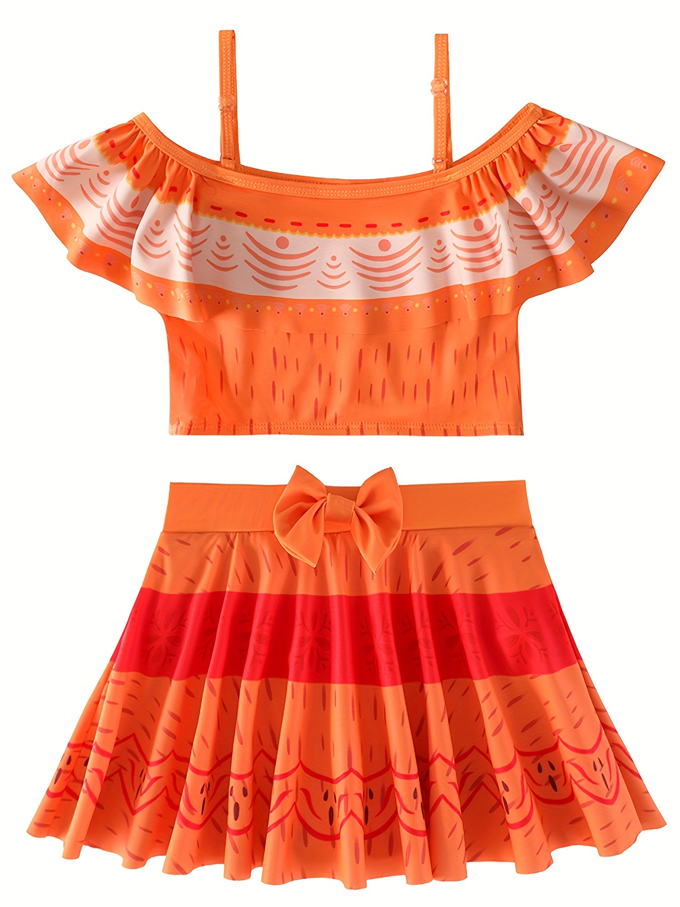 Two-piece Encanto Magic Full House Swimsuit For Girls - Split Swimsuit With  Suspender Skirt - Perfect For Big Kids And Children - Stylish And  Comfortable - Temu Malaysia
