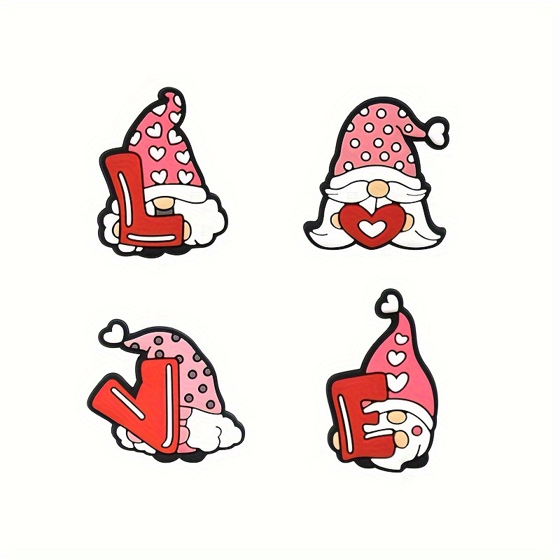 36pcs Valentine's Day Series Shoe Charms for Clogs Bag Slides Sandals, PVC Shoe Decorations Accessories,Temu