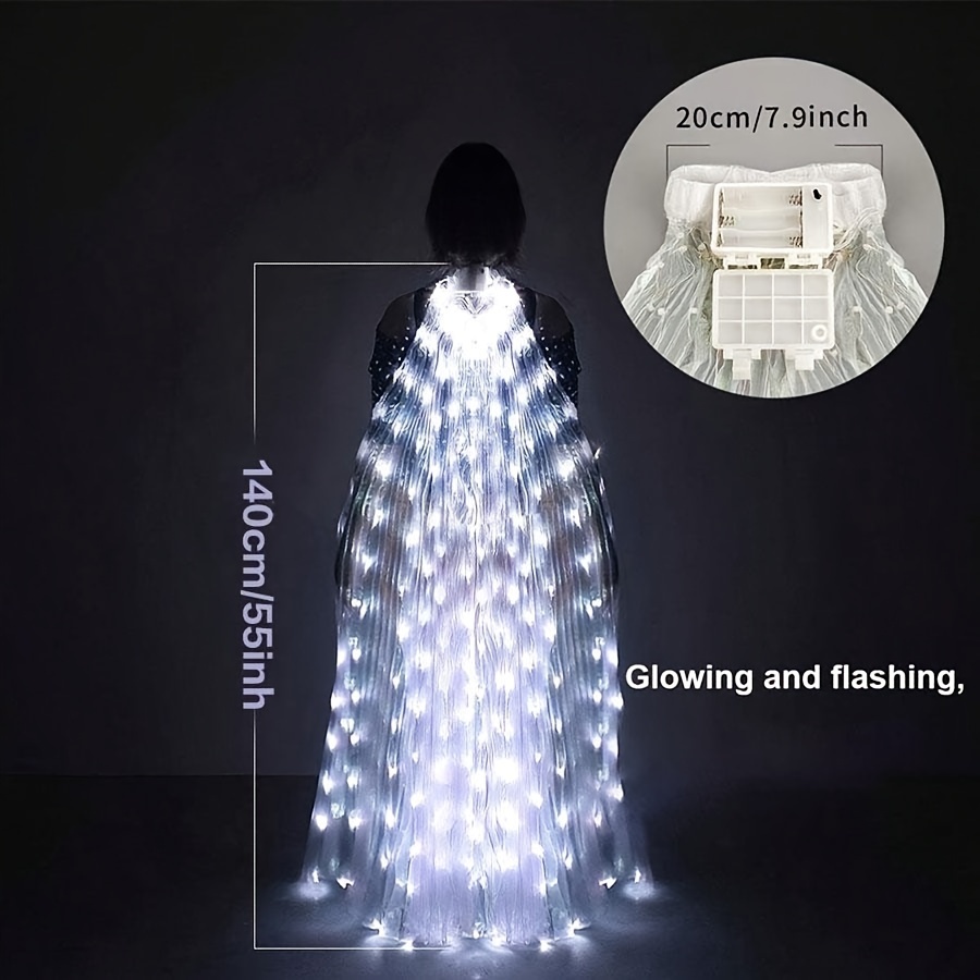 Light Wings Cloak Colorful Led Cape Dancing Stage Show - Temu