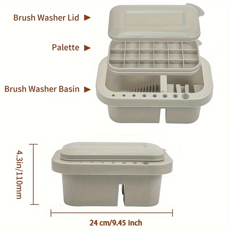 3-in-1 Plastic Paint Brush Washer