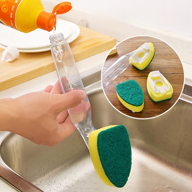 Replacement Dishwashing Stick And Sponge Head - Clean Your Kitchen