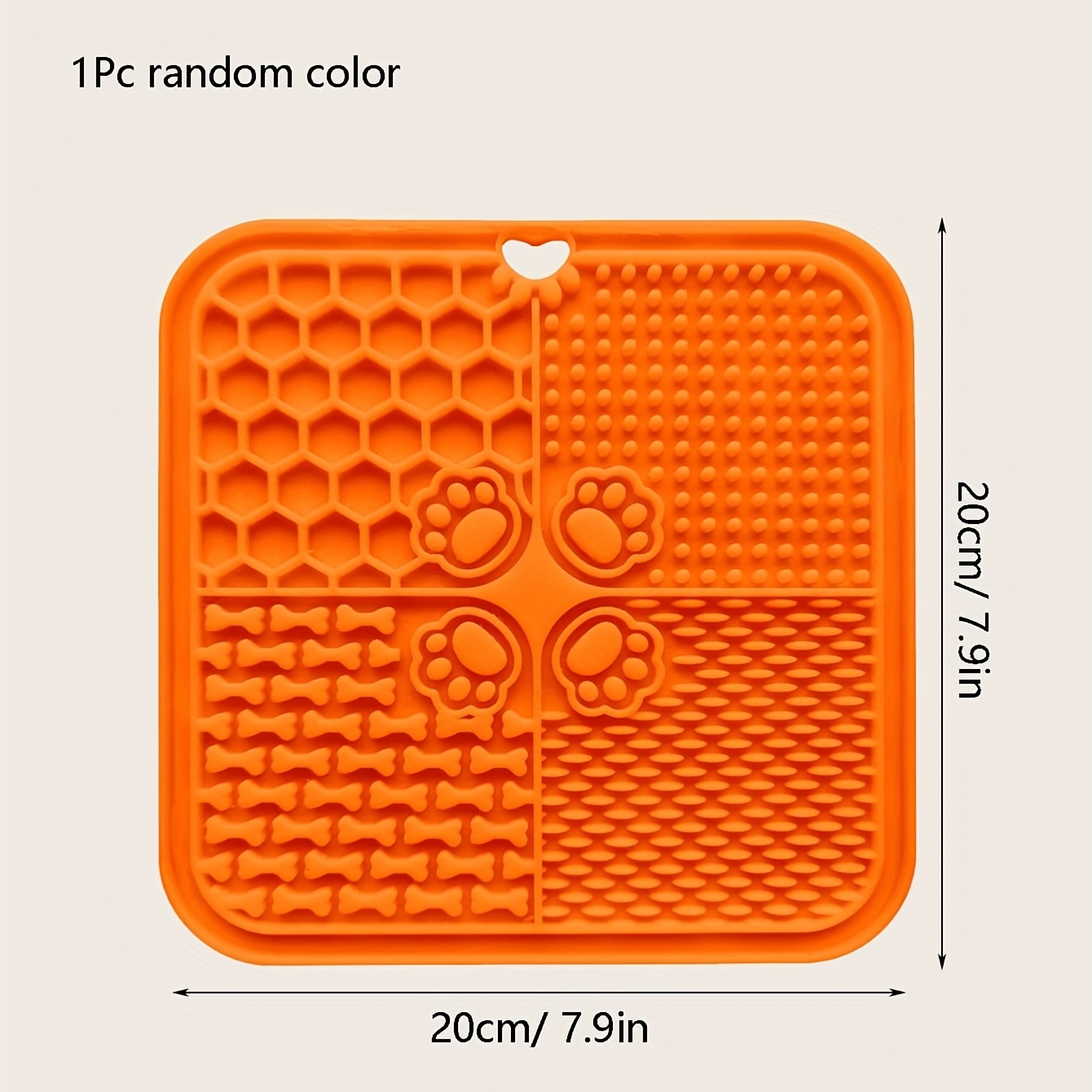 Pet Cat/dog Slow Feeder Mat With Suction Cups And Random Color For Feeding  Food, Silicone Material