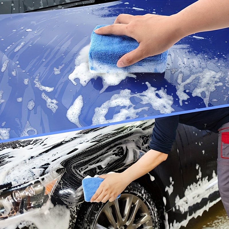 10 Pcs Car Wax Applicator Pads Kit 5 inch Microfiber Sponge Applicators  Soft Foam Waxing Pads (Blue) 