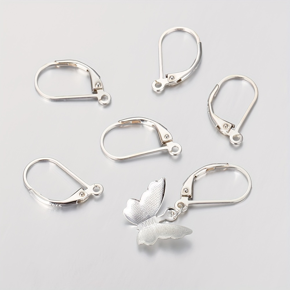 120pcs Earring Hooks with Ball and Coil, Hypo Allergenic Plated Silver Ear  Wires with Transparent Storage Box, for DIY Jewelry Making