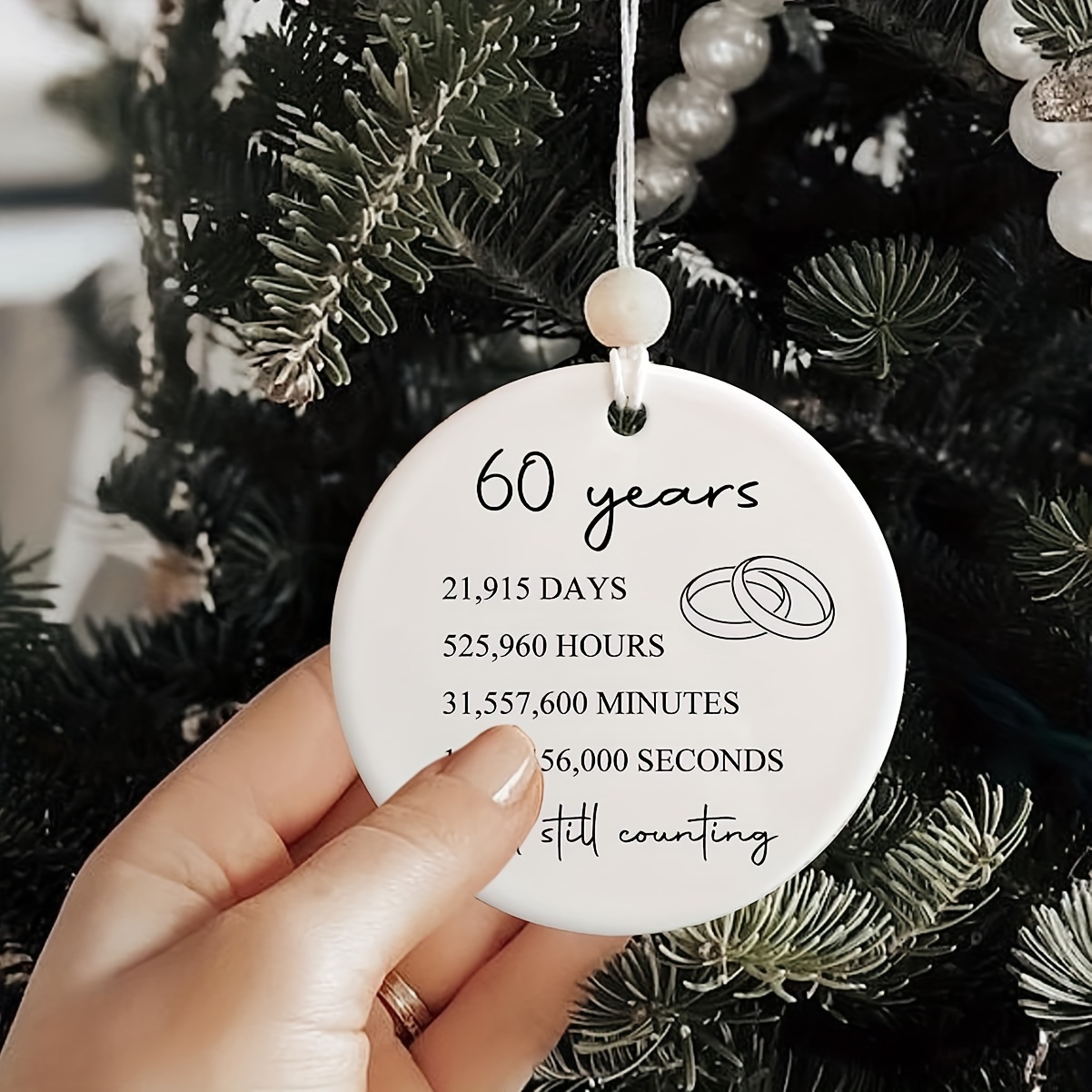 60th Wedding Anniversary Lantern, Best 60th Anniversary Wedding Gifts for Couple Parents Wife Husband Diamond 60 Years of Marriage Anniversary