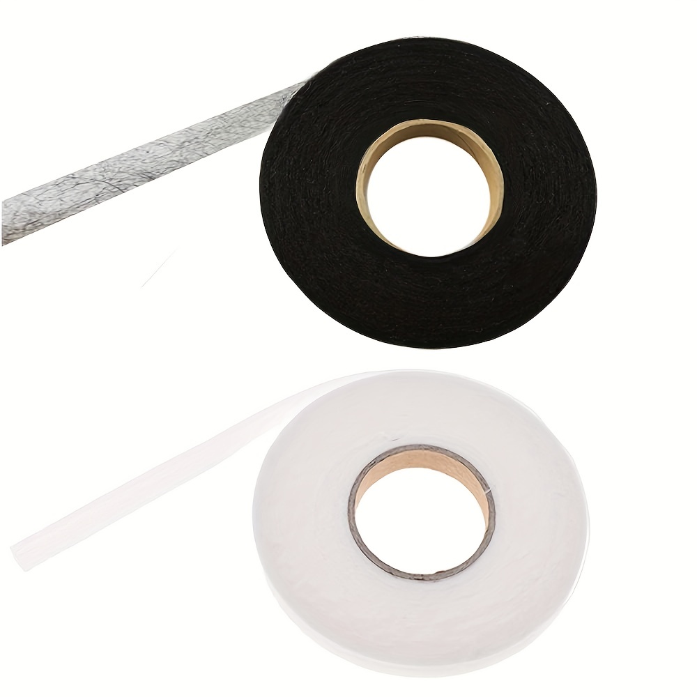 2 Pack Iron on Tape No Sew Tape Roll Web Tape with Tape Measure for Garment  Clothes DIY Crafts