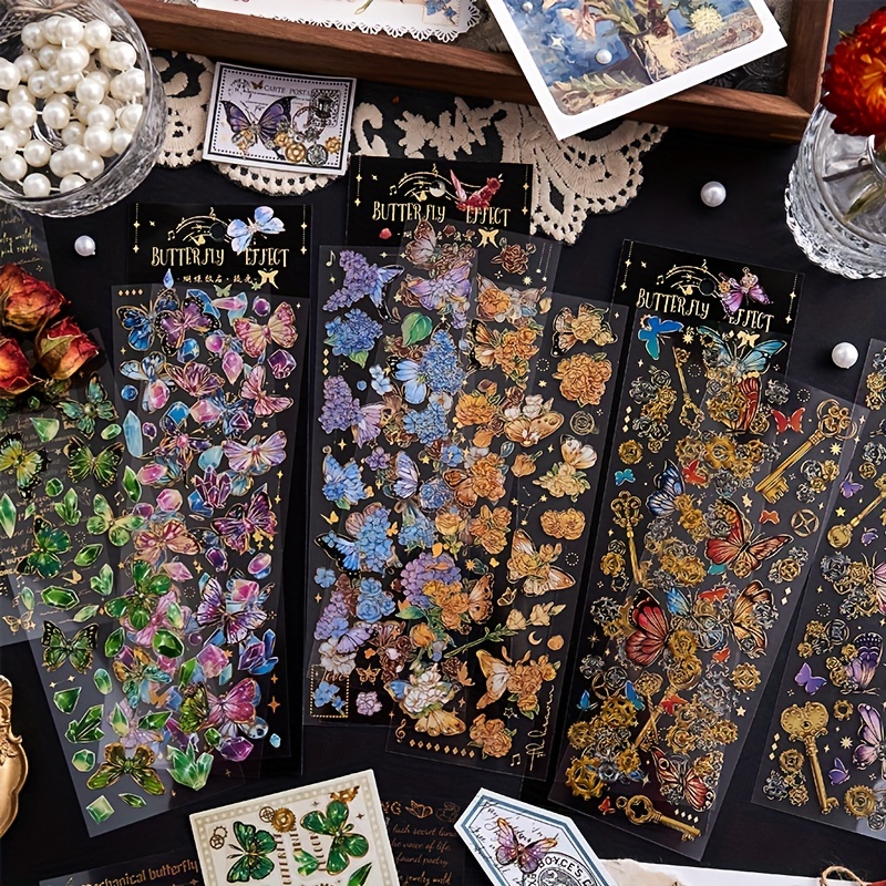 Scrapbook Vintage Aesthetic Flower Stickers Craft Supplies - Temu