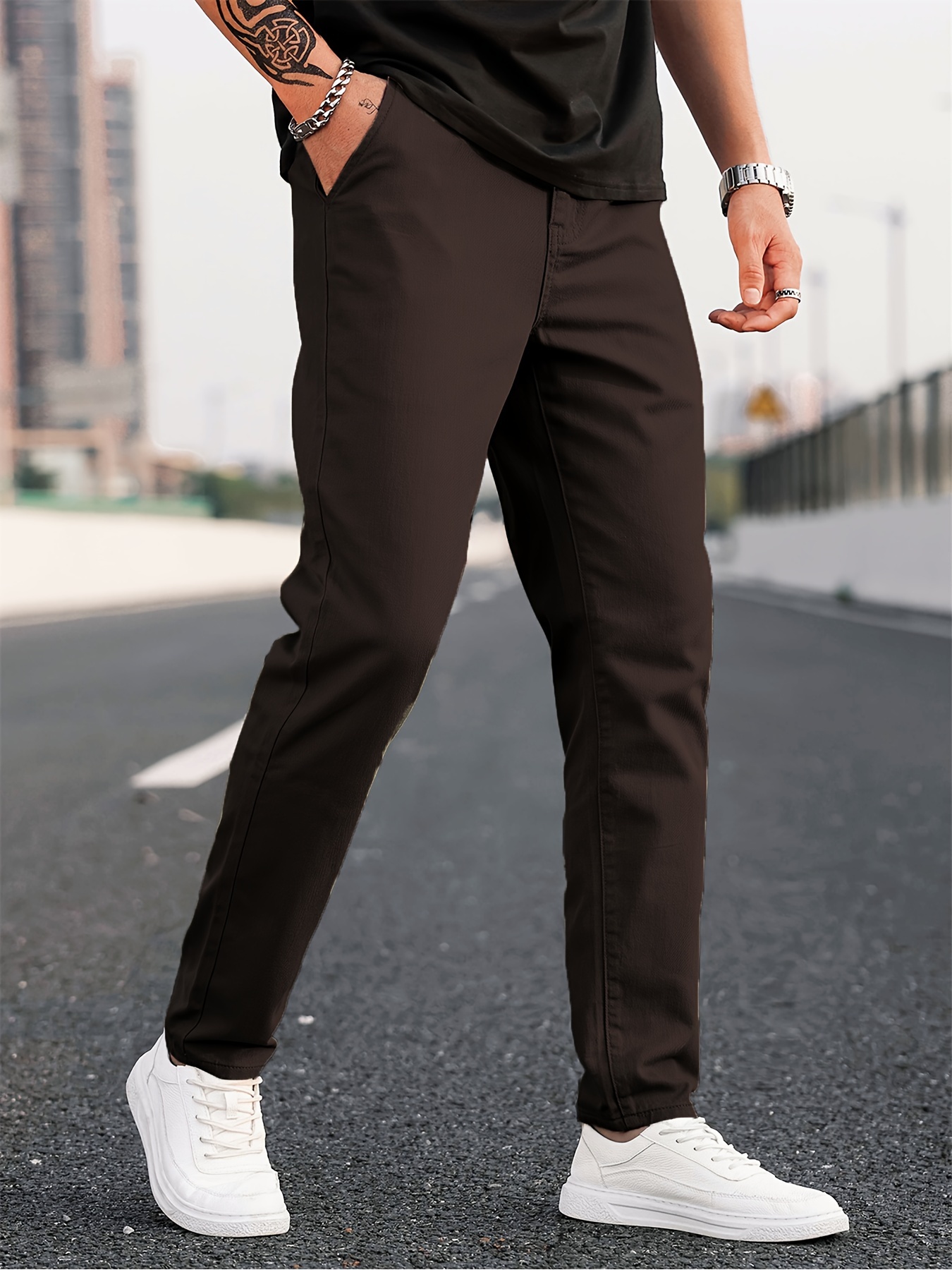 Men's Trendy Solid Quick Dry Joggers Active High Stretch - Temu