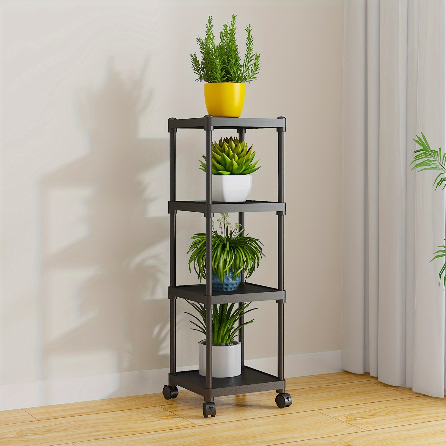 Soporte de metal para plantas de interior, estante de plantas de 3/4  niveles de varios niveles, soportes para flores, estante alto para plantas