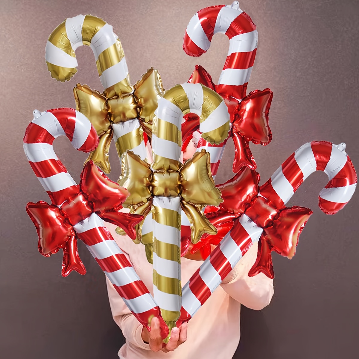 Grand sucre d'orge blanc et rouge - Bonbon de Noël - Candy Kids