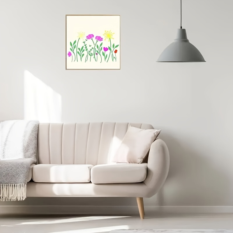 Flower Grass Painting Stencils Reusable Drawing Stencils For - Temu