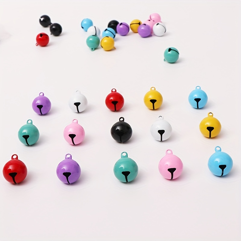 100pcs Crafts Bells 1.5cm/0.59inch Bells Colorful Christmas Metal Bell  Craft For Holiday Decoration DIY Jewelry Jewelry Making