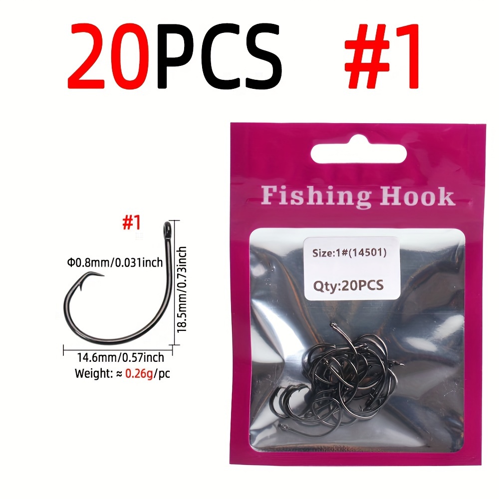 6 Size Octopus/Circle Hook Fishing Hooks for sale