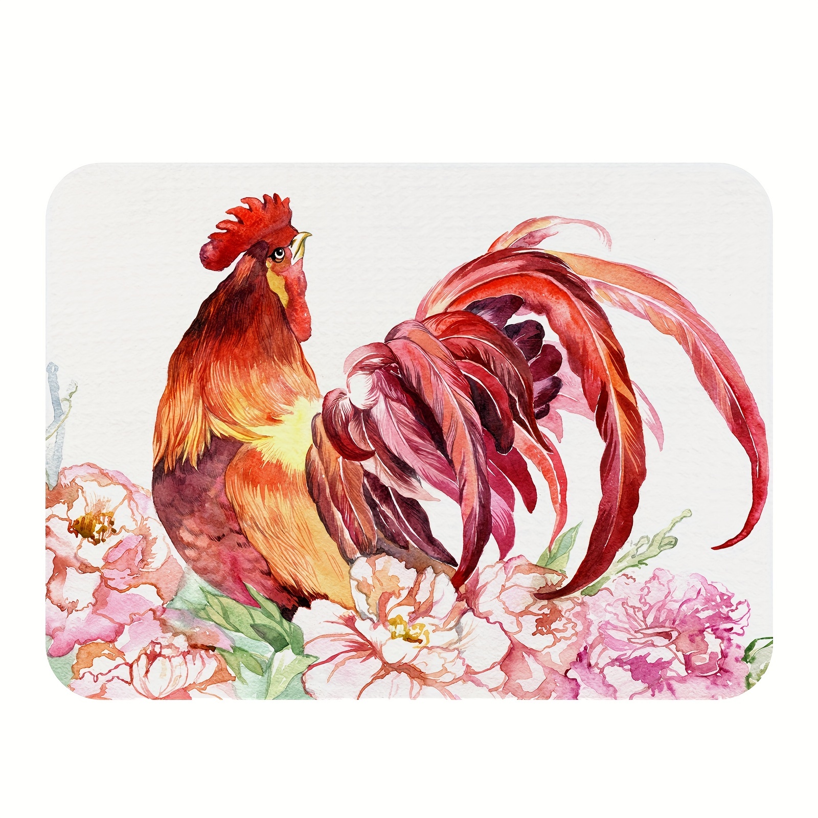 Rooster Dish Drying Mat
