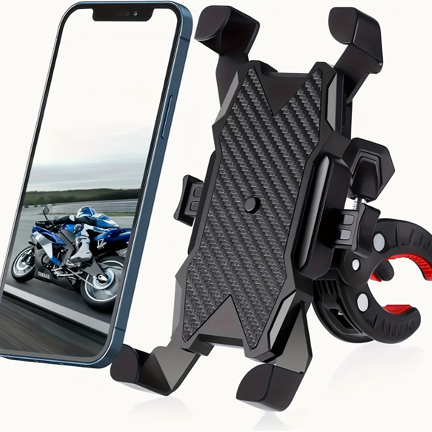 Motorrad-Handyhalterung, Fahrrad-Handyhalter – Upgrade Quick Install  Lenkerclip für Fahrrad-Scooter, Handy-Klemme für iPhone 14 Pro Max / 13/12
