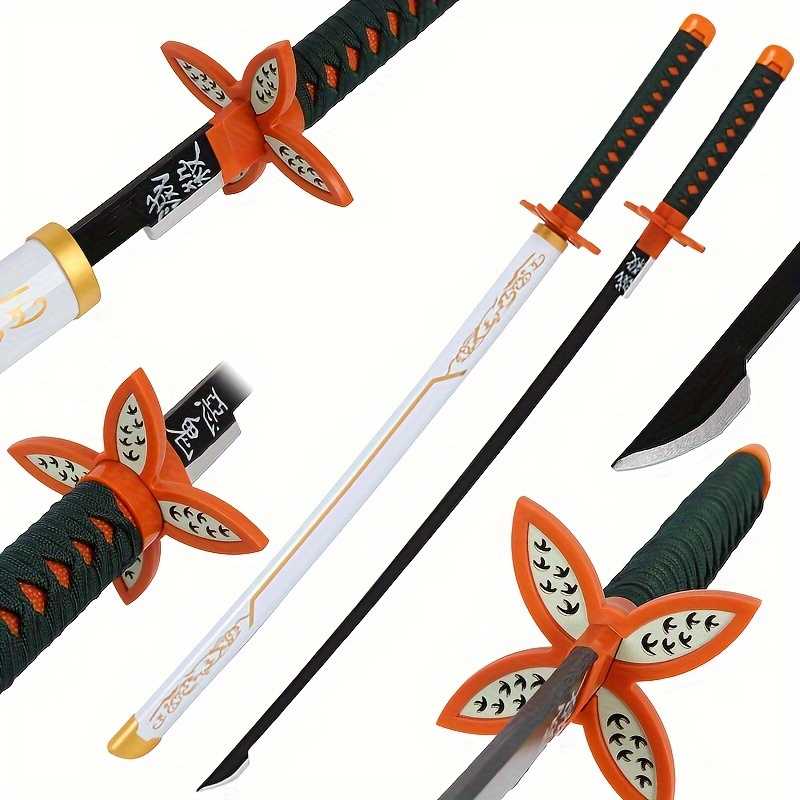 Espada Ninja Katana 1:1, espada roja y blanca, juego de rol, modelo de  juguete, Arma