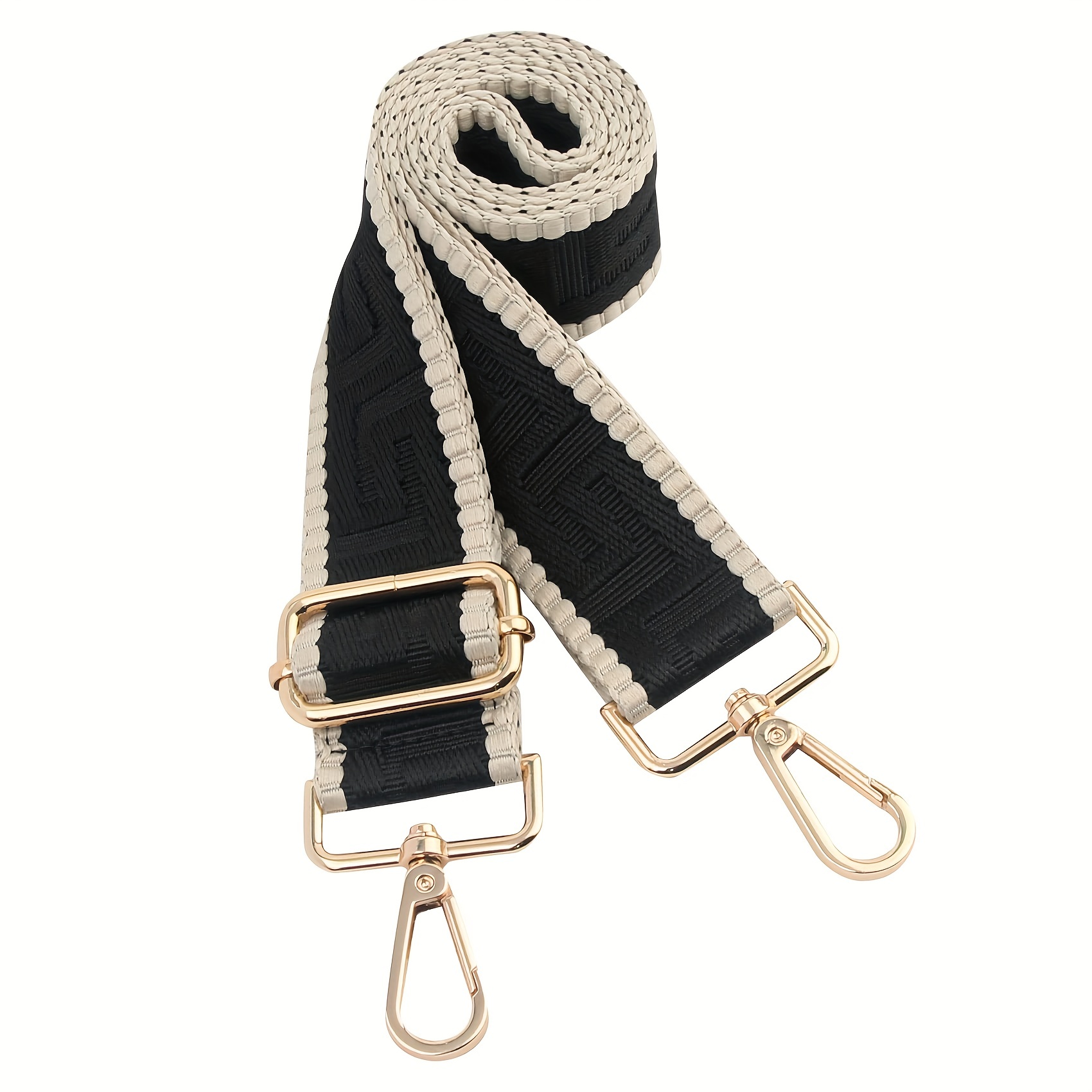 

1pc Black Maze Adjustable Wide Shoulder Strap, Replacement Handbag Shoulder Strap, Portable Multi-functional Shoulder Strap
