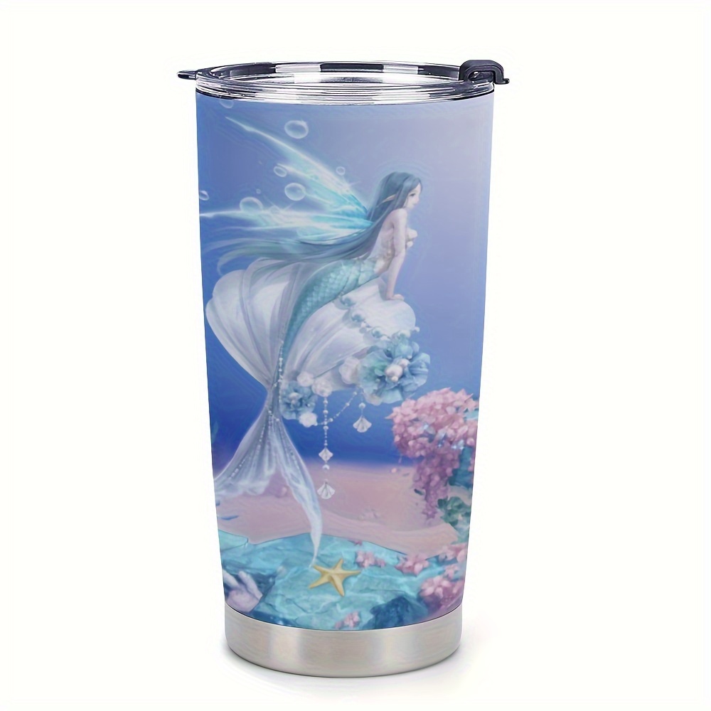 Little Mermaid 20oz Tumbler Birthday Gift for Daughter 20oz Insulated  Tumbler With Plastic Lid and Straw Cute Gift for Her 