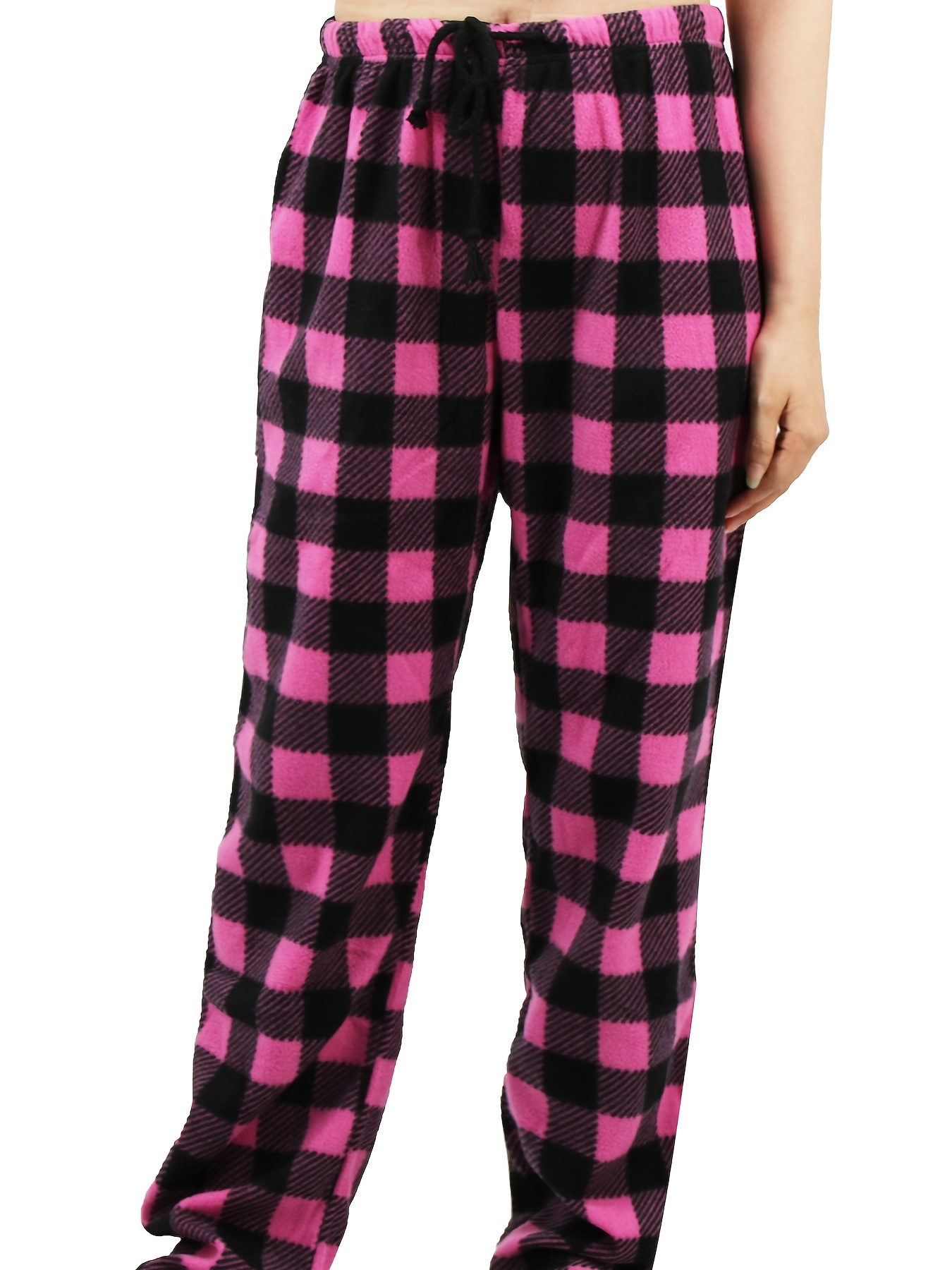 Women Plaid Pajama Pants Fuzzy Pack Long Thermal Lined - Temu Spain