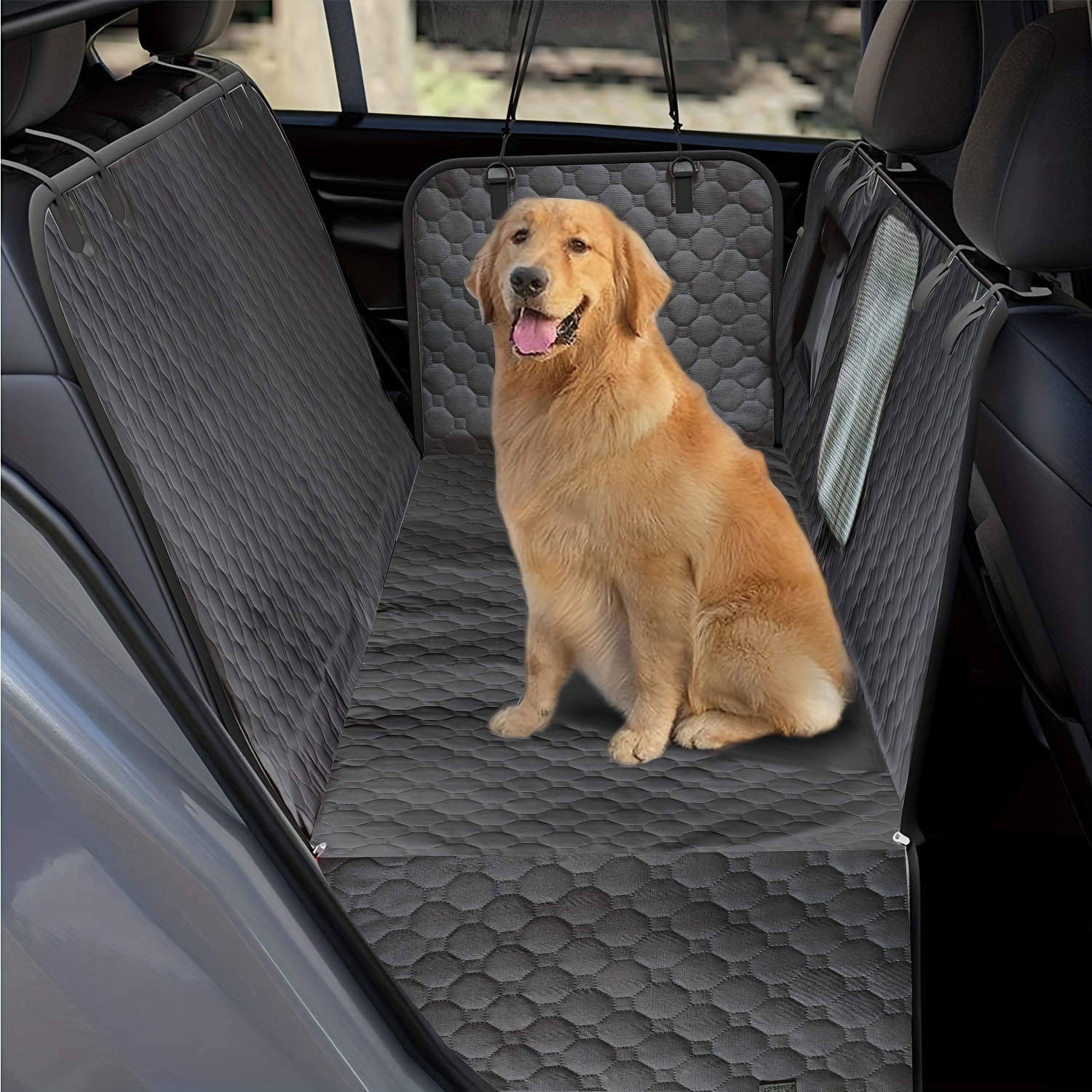 後部座席用犬用カーシートカバー | 防水 傷防止 バックシートカバー