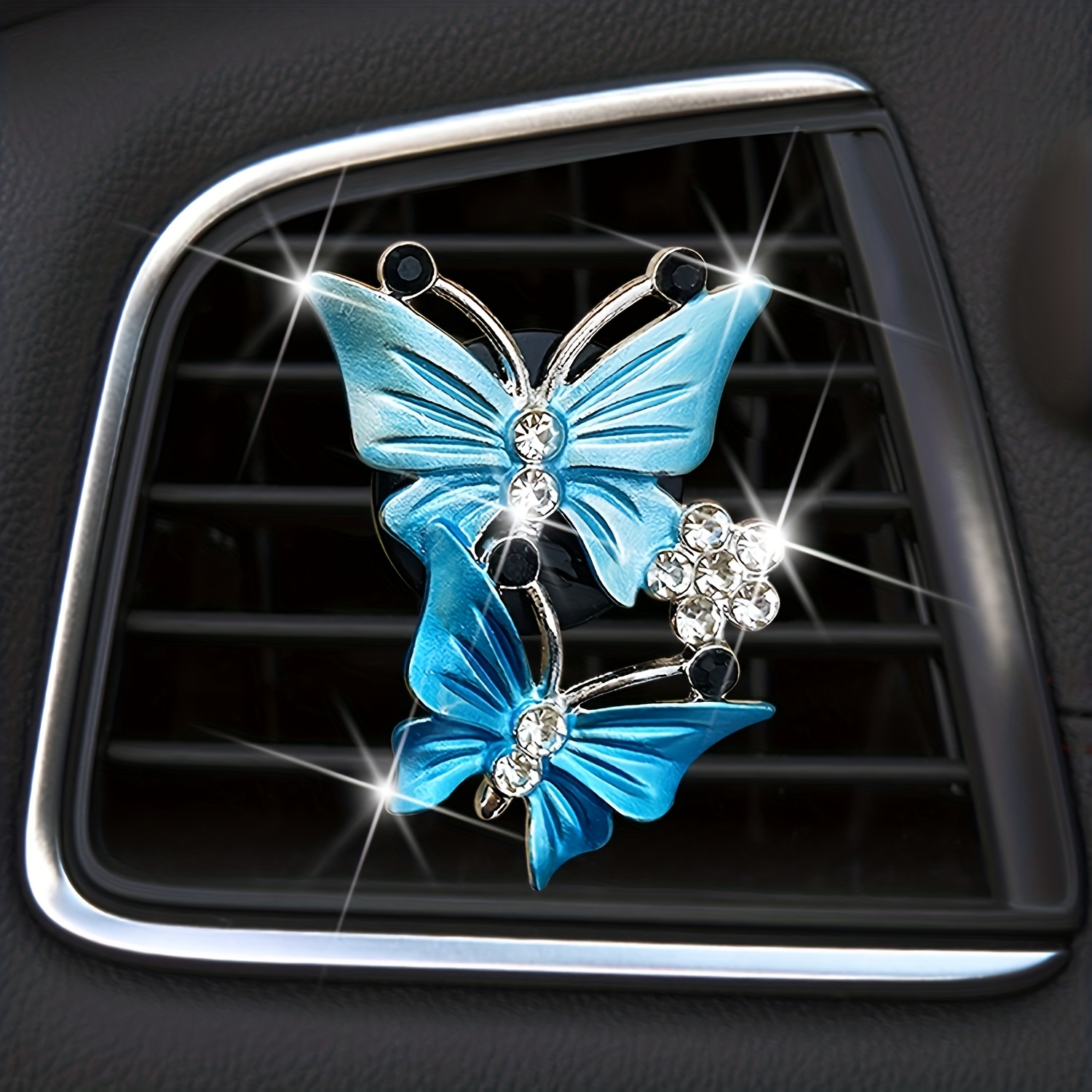 zadin 4 PCS Bling Car Accessories For Women, Teens, Butterfly Car