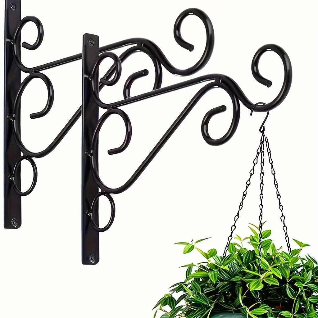 1pc Plant Hangers Rod For Indoor Plants With 3 Black Metal Chains Hanging  Planter Plant Holder Plant Hanging Rod Floating Metal Bar Black And Bronze  Pot Plant Not Included