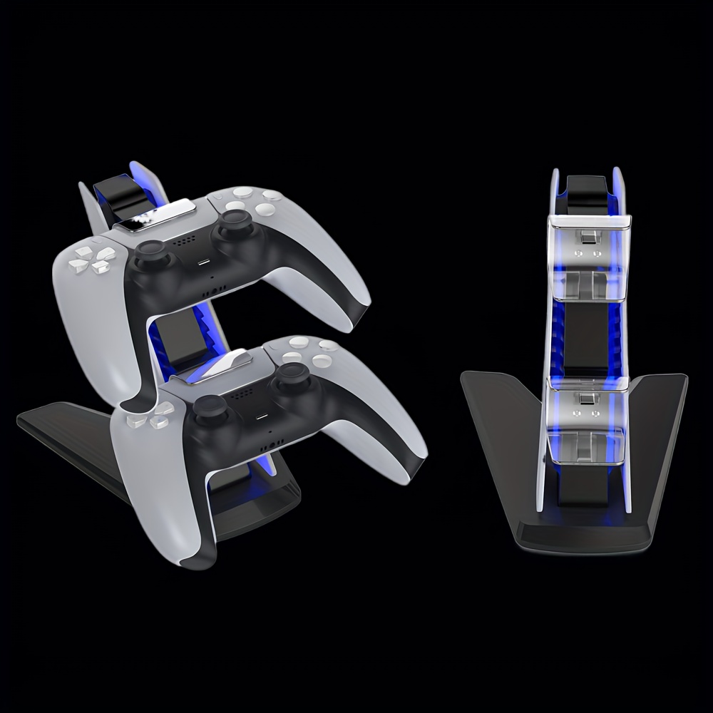 PS5 Slim Stand and Turbo Cooling Station with Controller Charging Station  for Playsation 5, PS5 Accessories Kits Incl. 3 Levels Cooling Fan, RGB LED