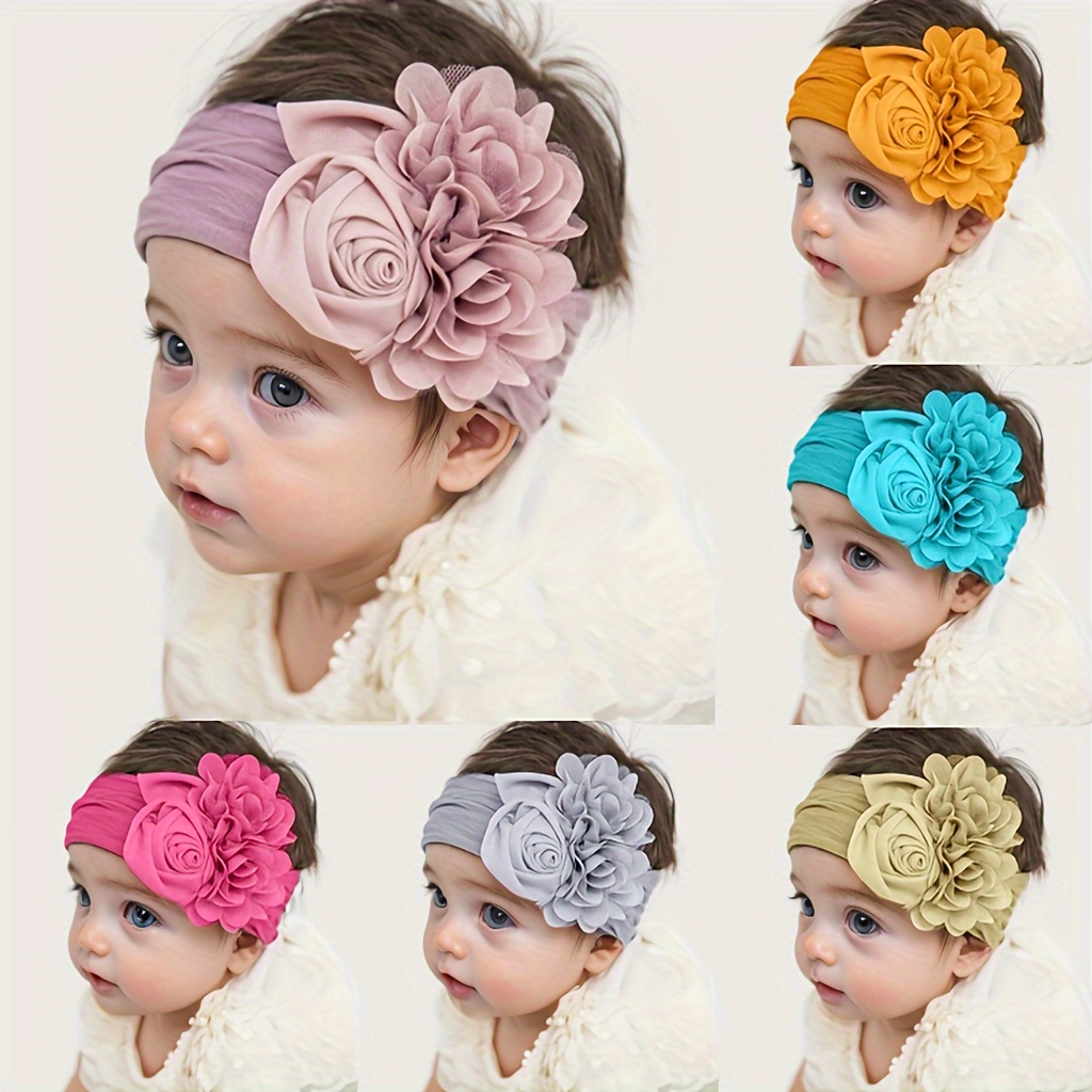 

1pc Newborn Baby Bandana Cloth With Cute Print Design - Warm And Windproof For Spring And Autumn - Big Bow Hat And Hairband For Infants