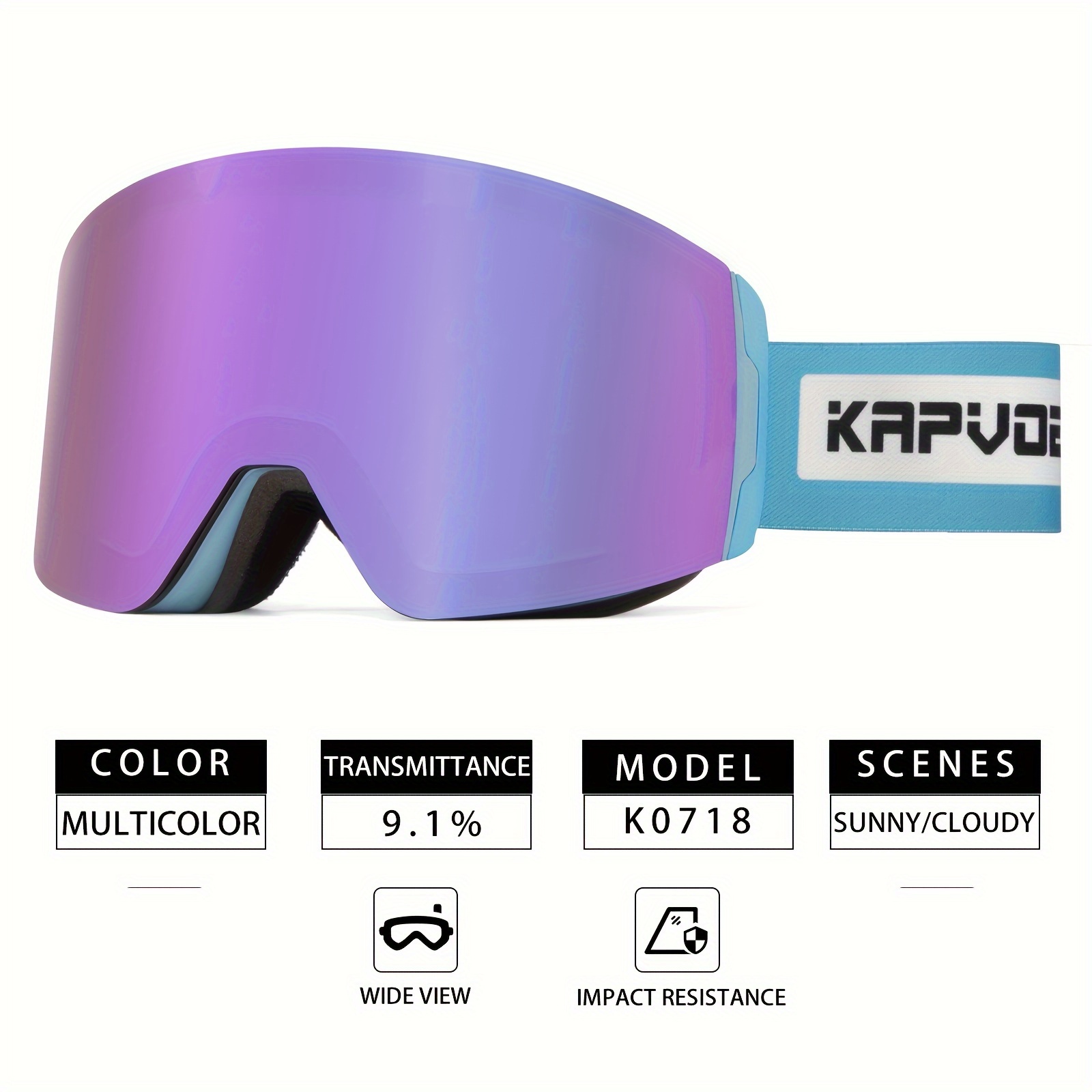 Ski Goggles Uv Protection Anti Fog Skiing Glasses With