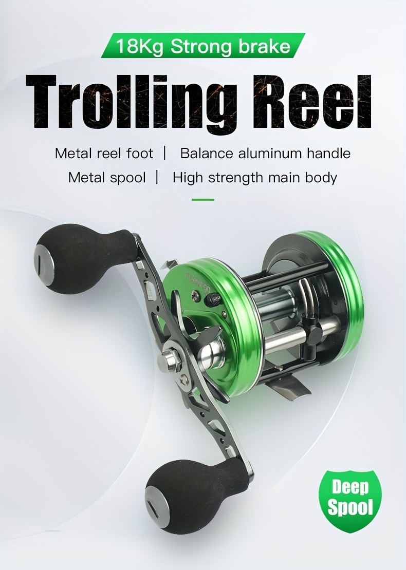 1pc Stainless Steel Fishing Reel, Sea Fishing Aluminum Alloy Baitcasting  Reel, Fishing Tackle
