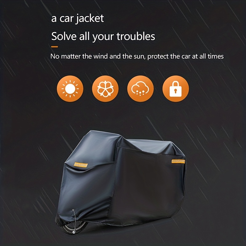  Motorcycle Cover All Season,Universal Weather Durable Quality  Waterproof Sun Outdoor Protection Scooter Shelter Tear Proof Night  Reflective & Lock-Holes Storage Bag Fits up to 105 Motorcycles Vehicle :  Automotive