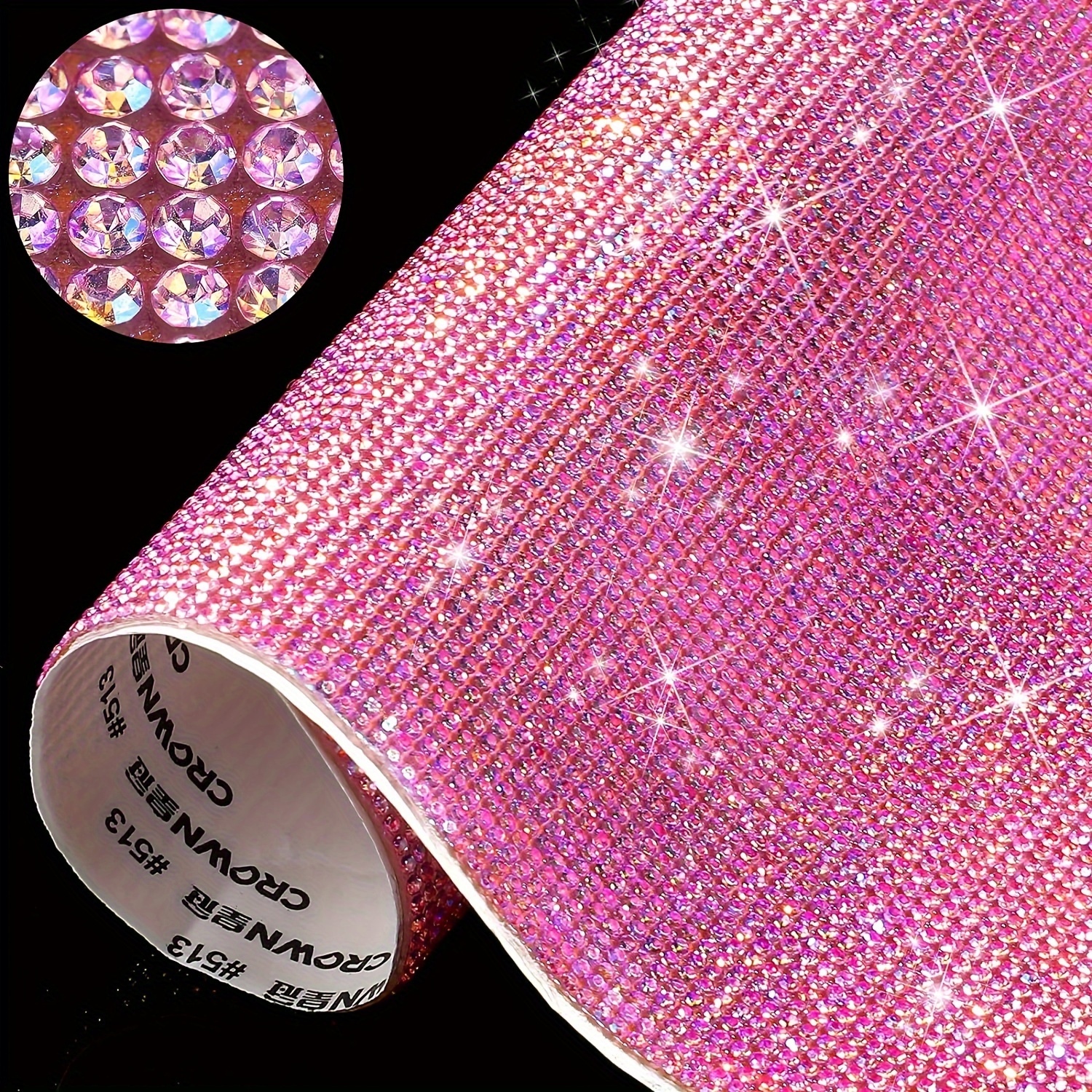 Bling Crystal Rhinestone Sheet, Glitter Car Decoration Gem Sheets,  Rhinestone Stickers Self Adhesive for DIY, 9.4 x 7.9 Inch (Pink) - Yahoo  Shopping