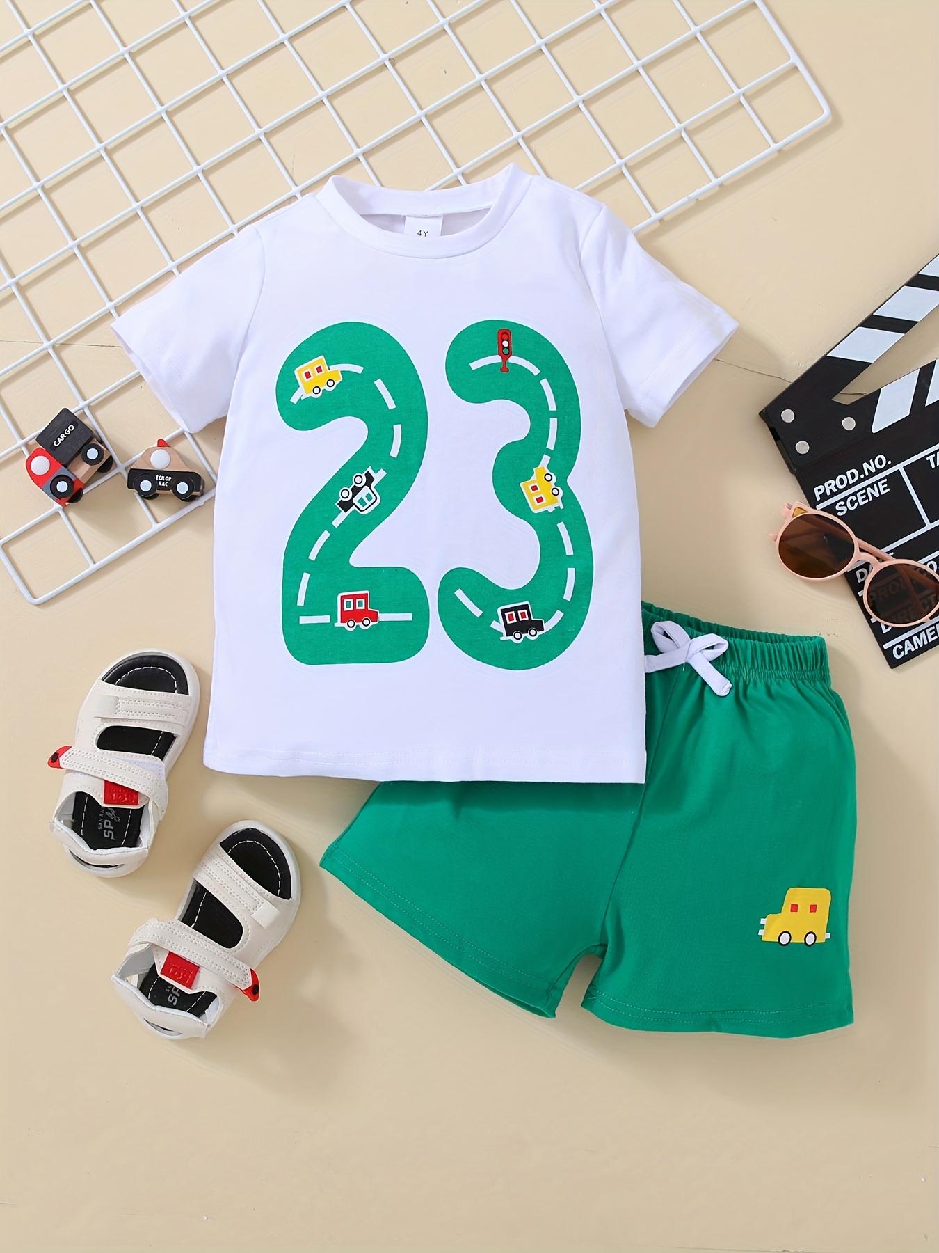 Lucky Car Print KIds Short Wear