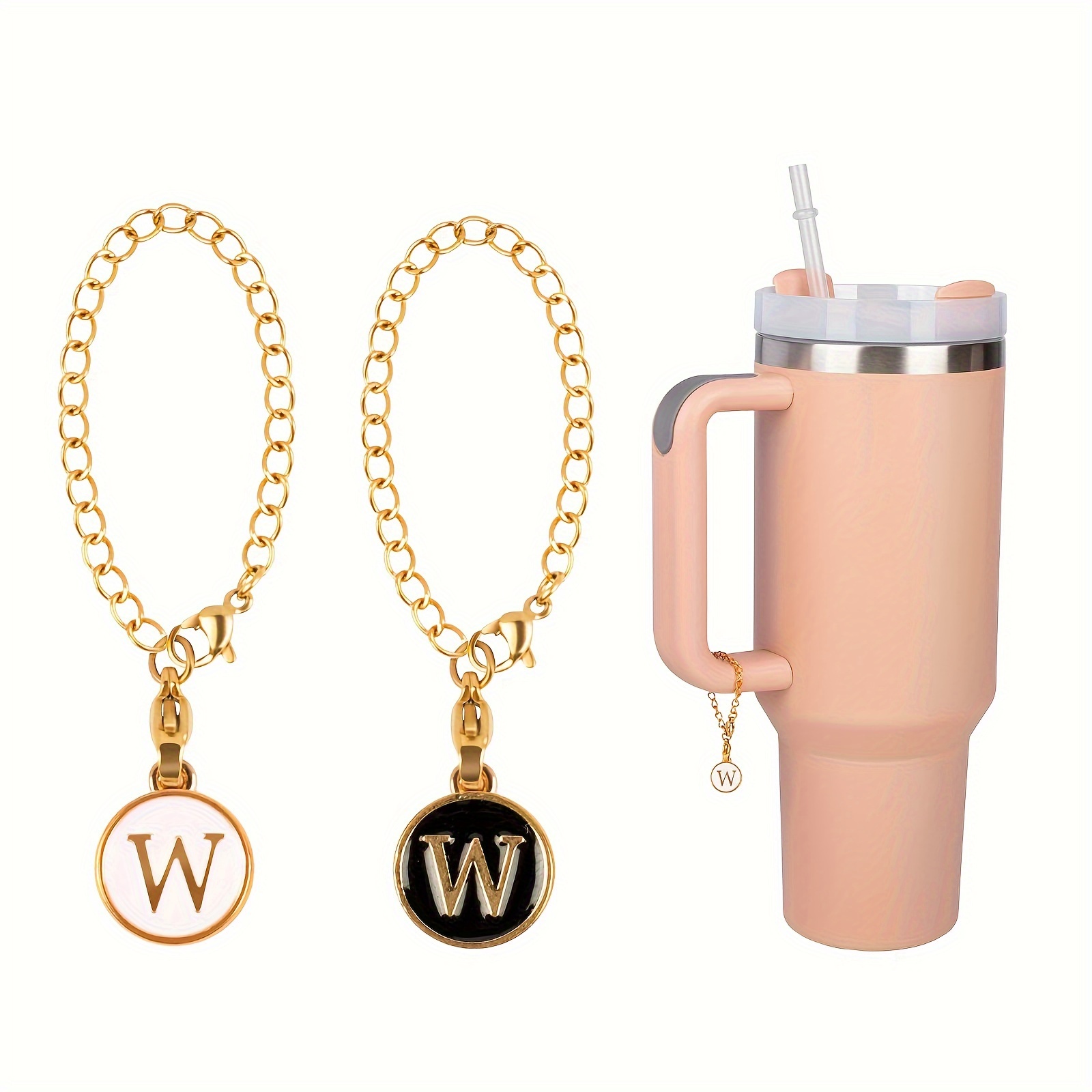 Luxurious Letter Charm Accessories for Stanley Cup Initial Name ID
