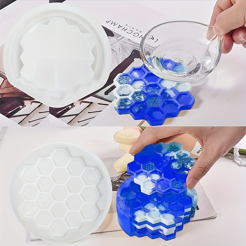 Honeycomb Coaster Resin Molds Set Coaster Silicone Molds For - Temu