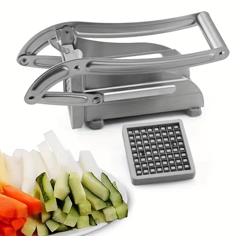 Stainless Steel 2-Blade French Fry Potato Cutter, No-Slip Suction Base,  Perfect for use with Air Fryer