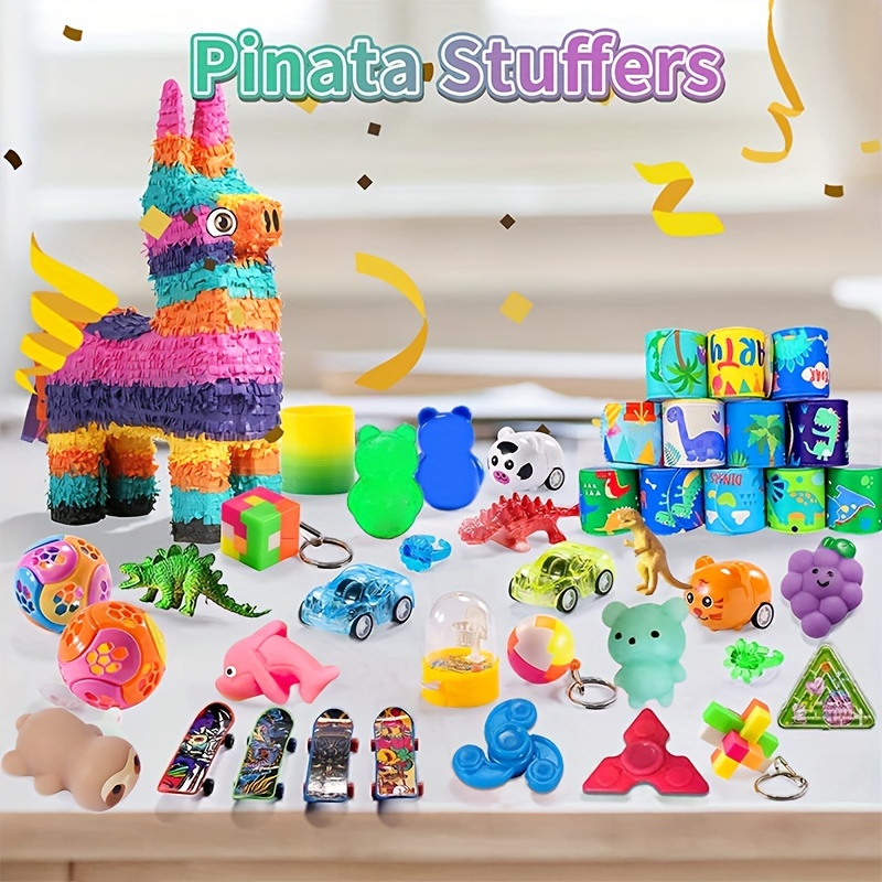 relleno de piñata con 12 juguestes para fiesta infantil