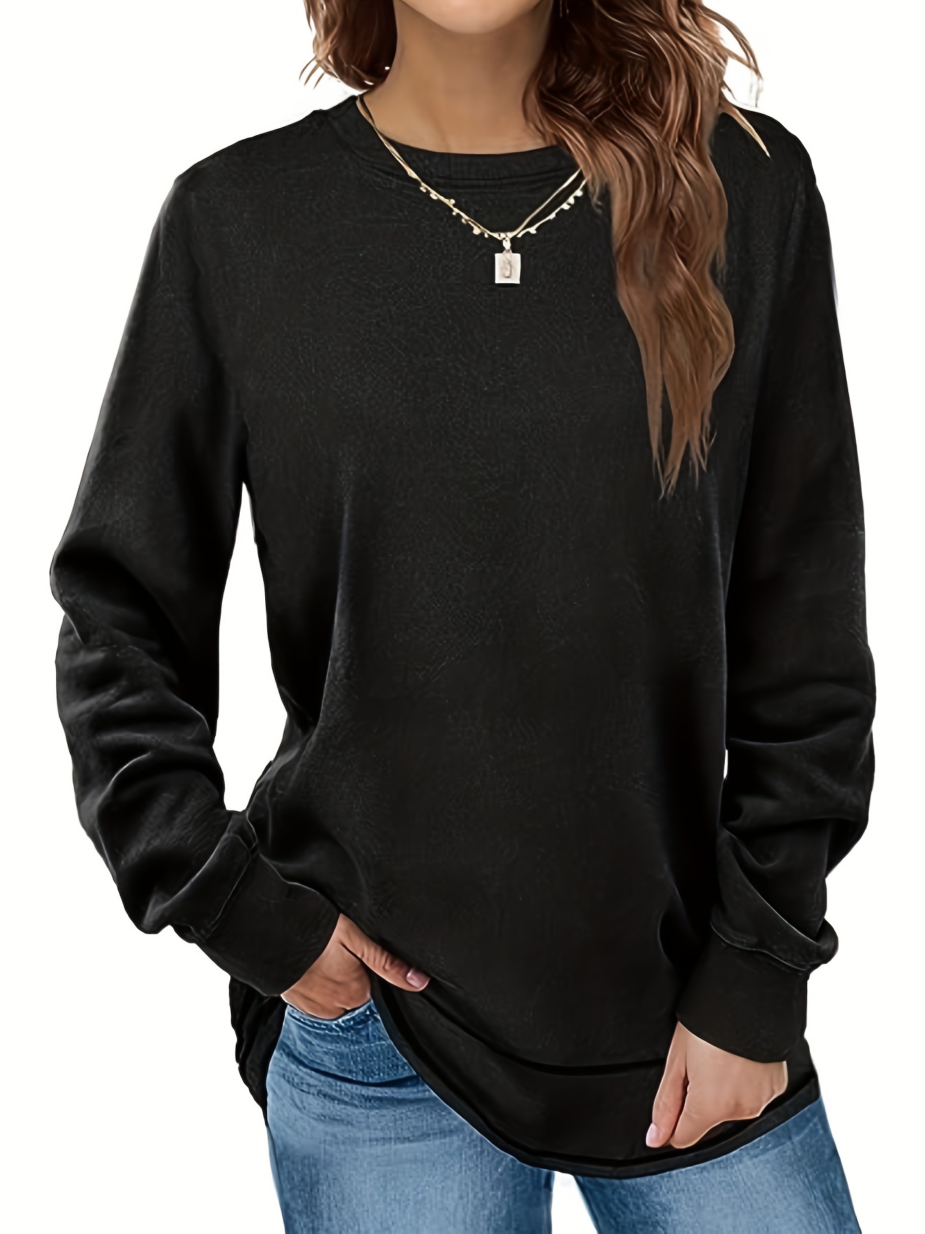 Women's fashion simple long sleeve sweatshirt new arrivals