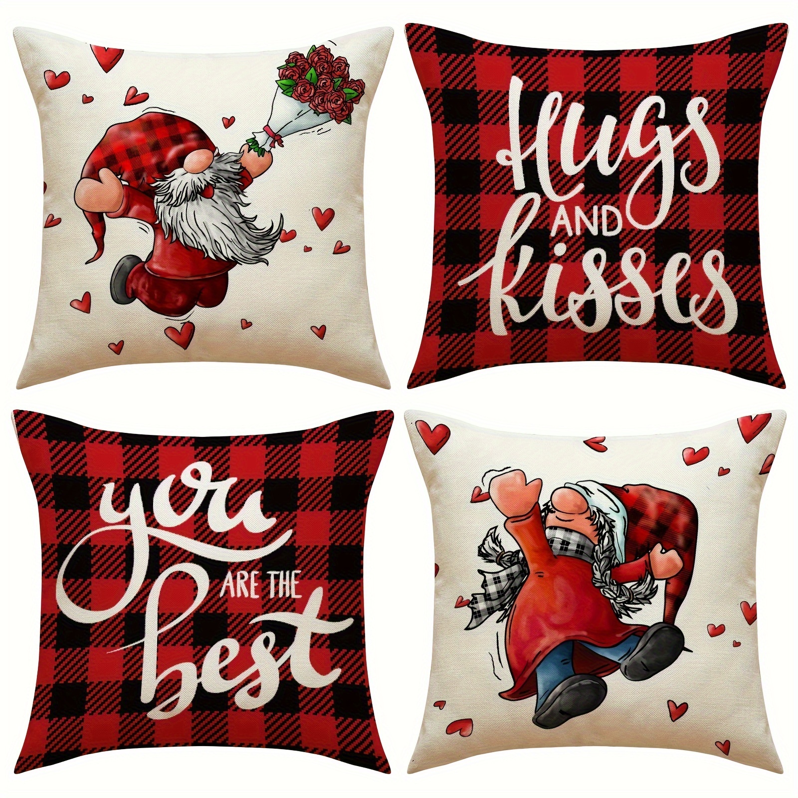 4pcs fundas almohada día san valentín gnomos Temu Chile