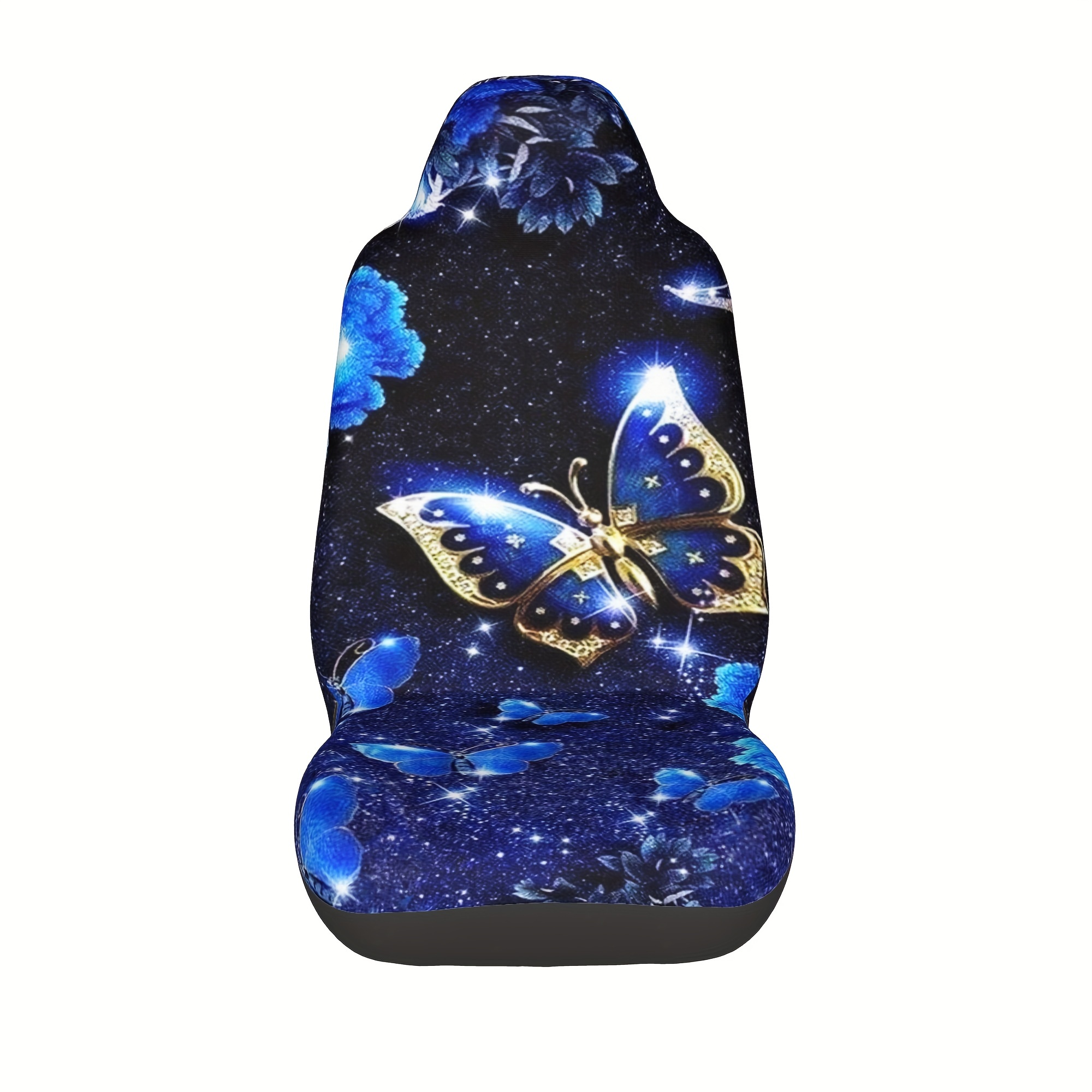Blue Butterfly Watercolor Print Pet Car Seat Cover main image 1