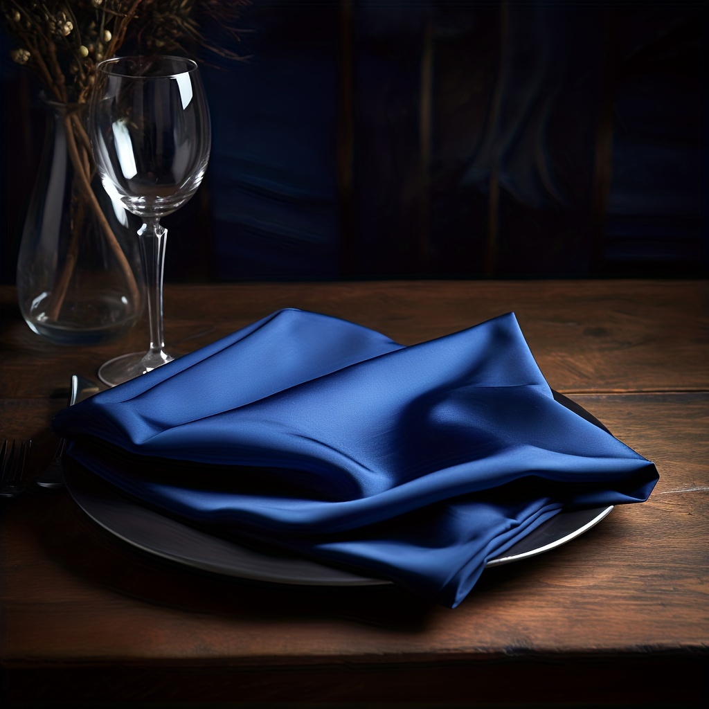 Polyester Napkins, Solid Color Napkin Cloth, Washable Napkins With Rolled  Edges, For Western Restaurant And Hotel, Room Decor, Dining Table Decor -  Temu