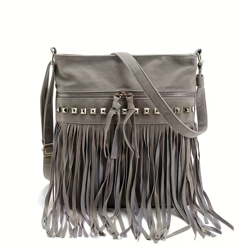 Fringe Crossbody Shoulder Bag Tassel Messenger Bag Fashionable Western  Fringe Purse