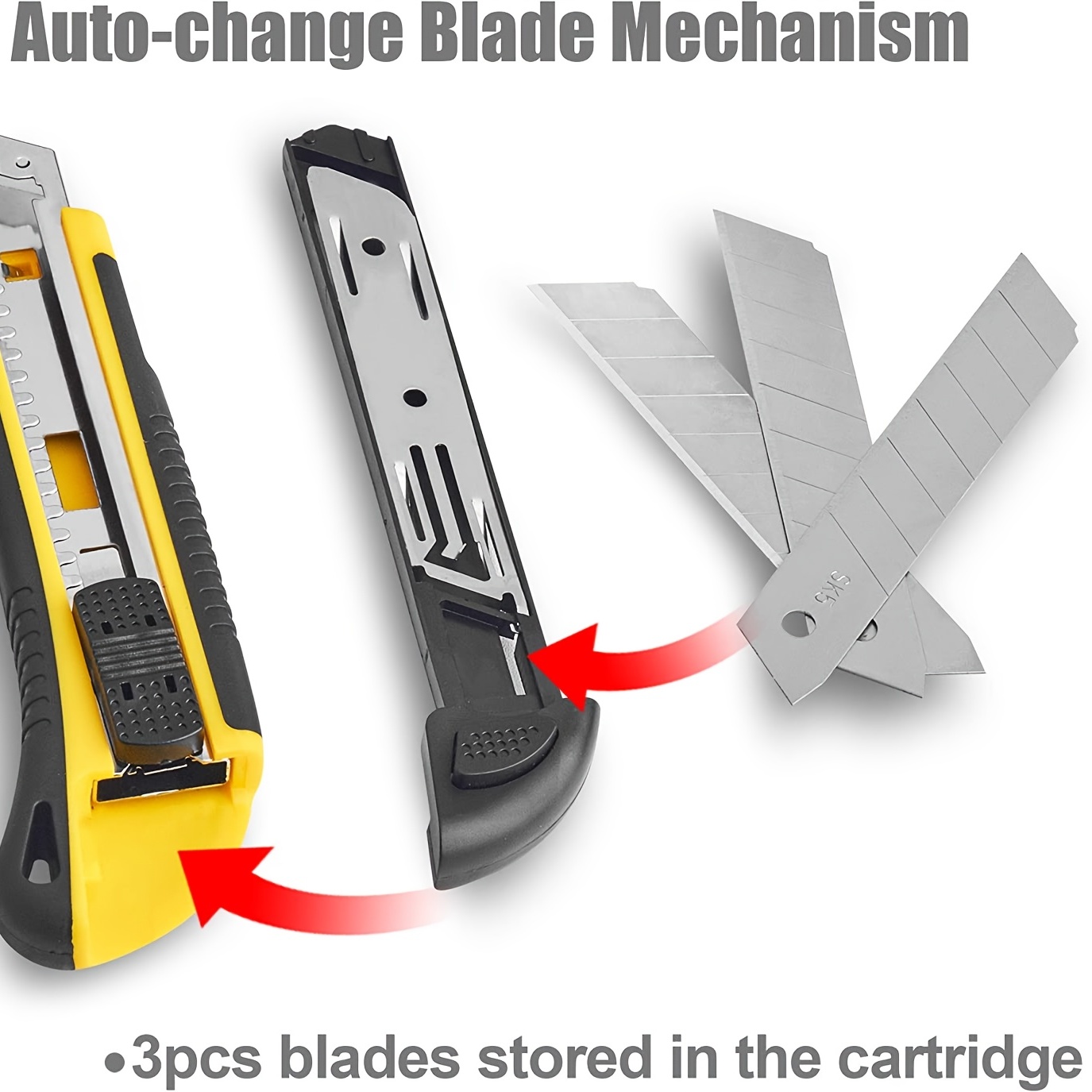 2pcs Box Cutters Retractable, Utility Knives With Quick Change Blade,  Anti-slip Handle, Safe And Comfortable, Used For Carton, Carpet, Rubber,  Leather, Extra 10 Blades Included - Arts, Crafts & Sewing - Temu