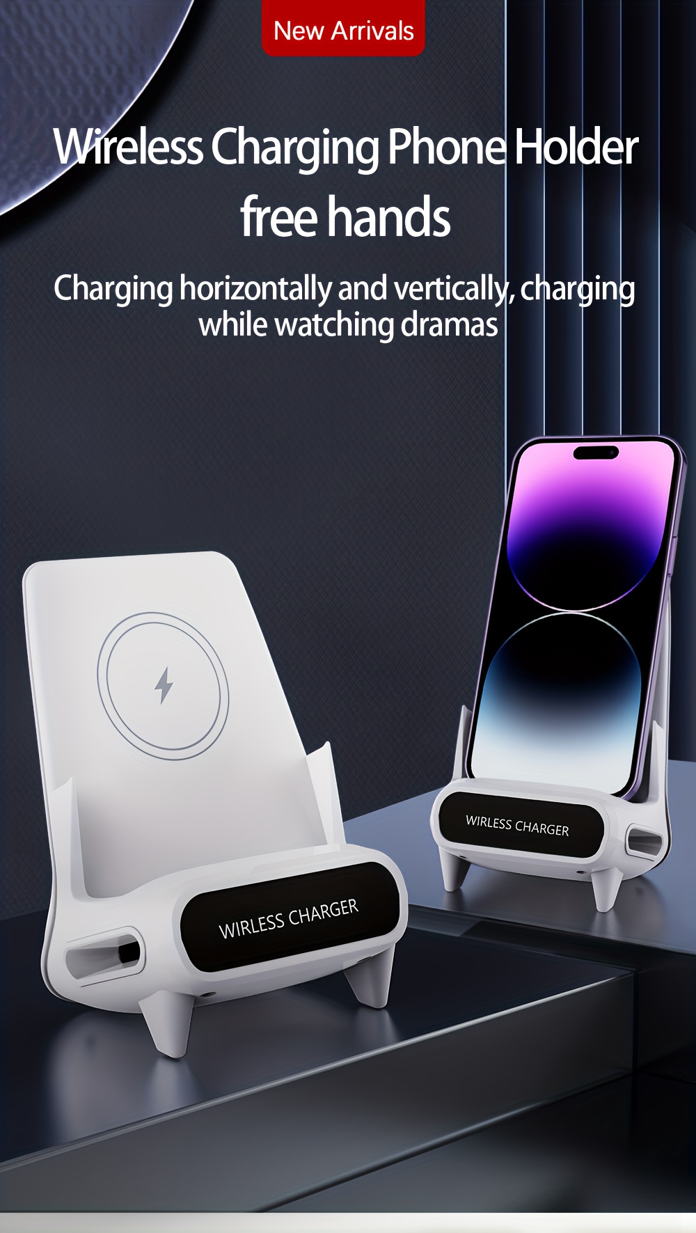 Chargeur sans fil Smart 15w Téléphone portable de charge rapide