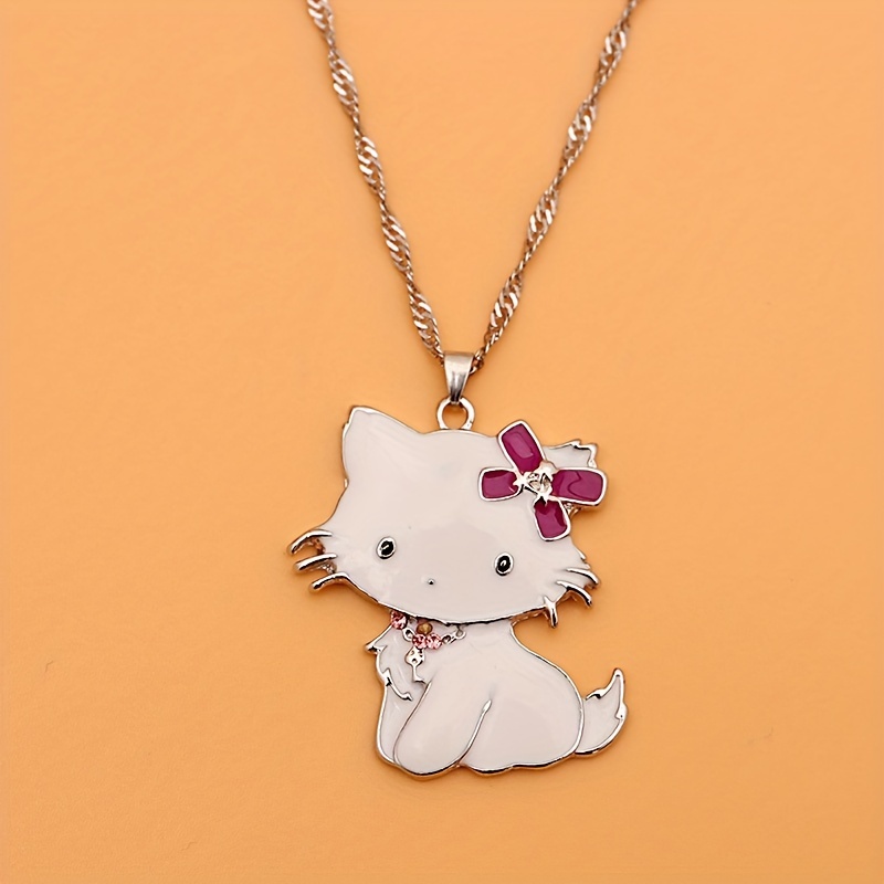 NEW GOLD PLATED HELLO KITTY LOVE NECKLACE JEWELRY SANRIO USA KITTY KITTEN  CAT