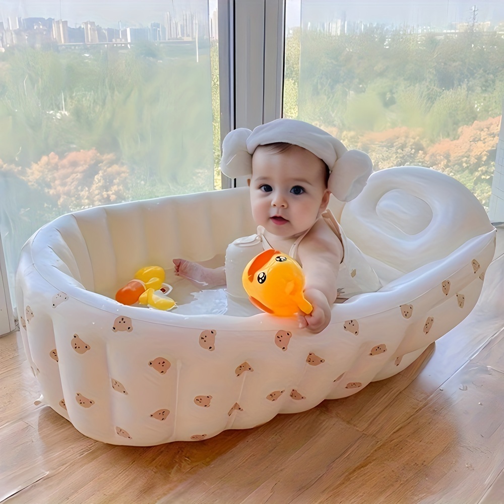 Baño plegable para bebés bañera para niños bañera portátil - Temu