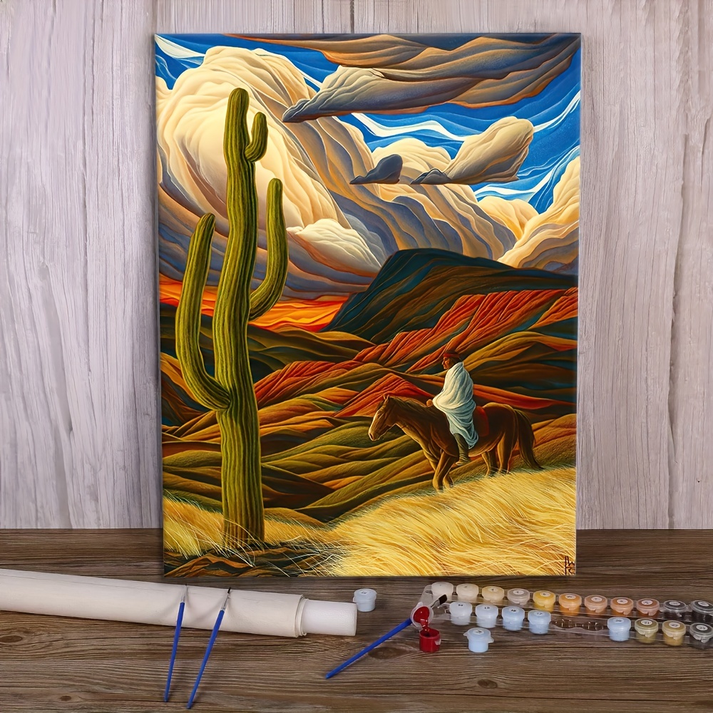 Paint By Numbers For Adults Desert Diy Digital Oil Painting - Temu