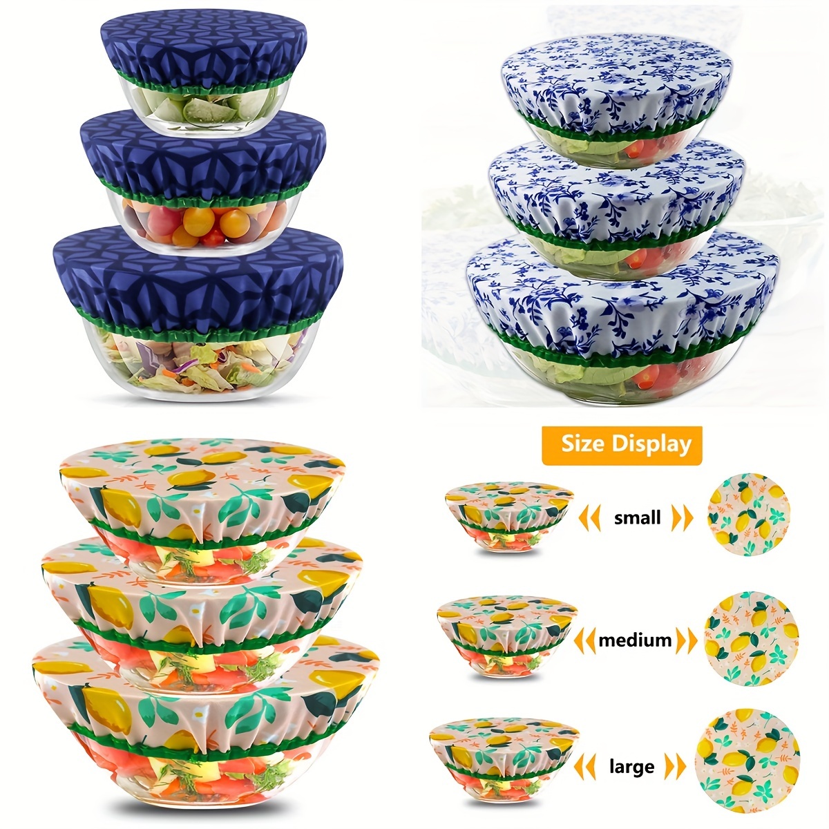 Reusable Bowl Covers, Set of 8