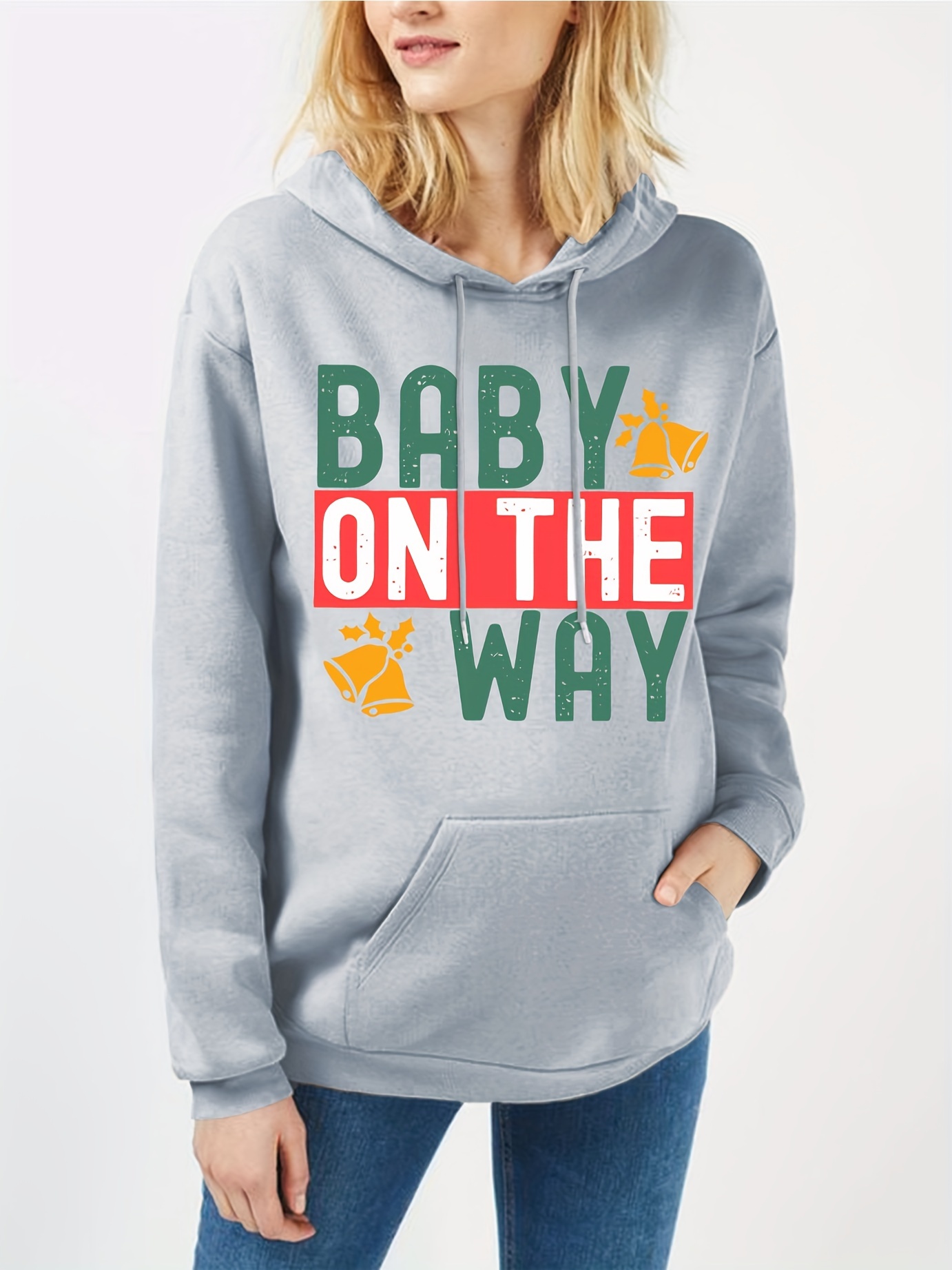 Baby Carrier Hoodie 1 Kangaroo Maternity Hoodies For Mom And - Temu